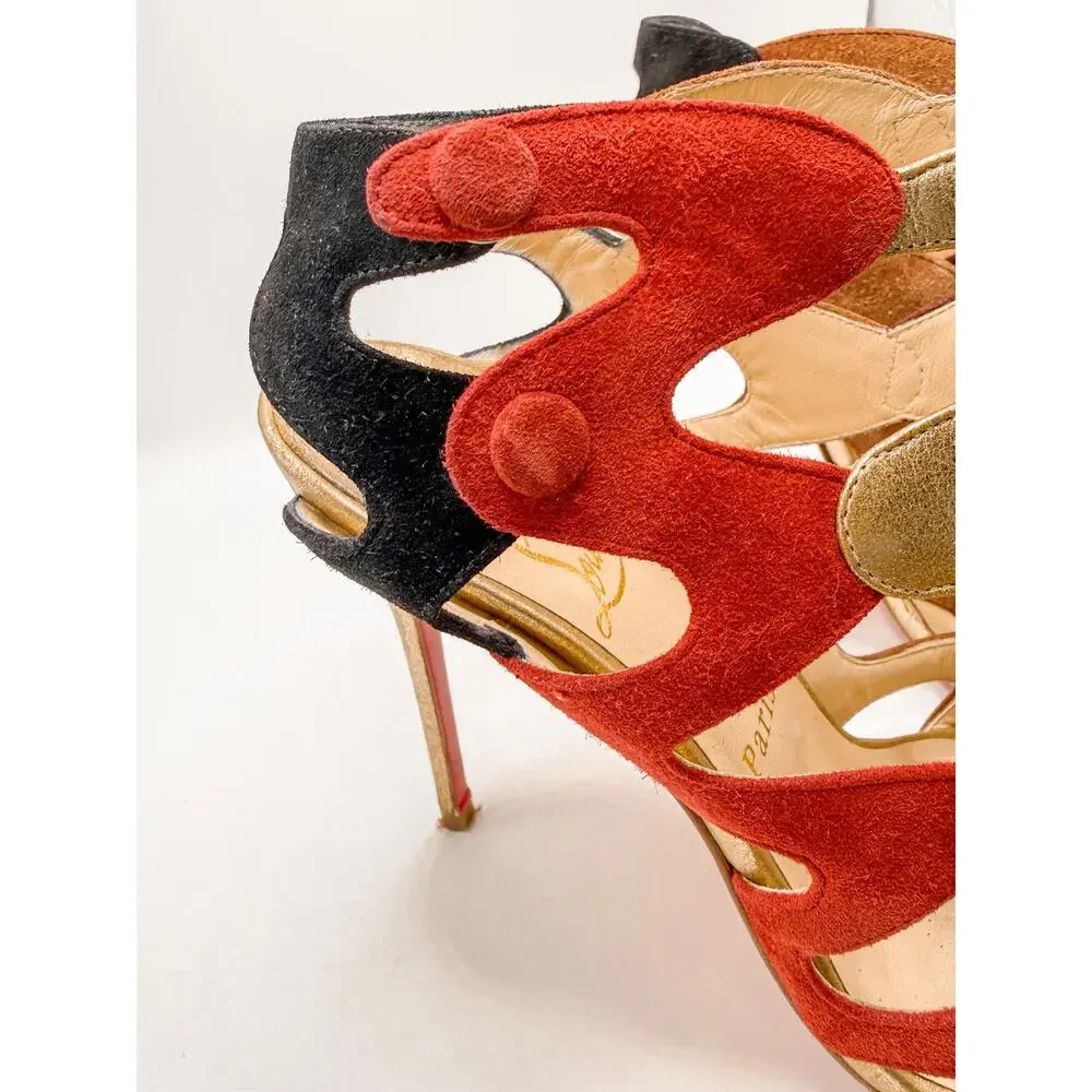 Christian Louboutin Valonana 100 Cage Heels size 38.5